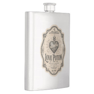 Vintage Witch Apothecary Potion Hip Flask