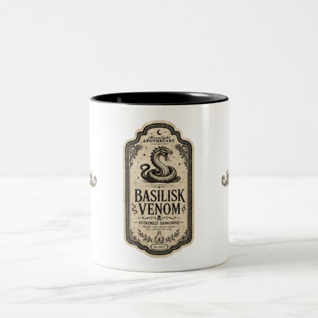 Vintage Witch Apothecary Potion Label Coffee Mug (Center)