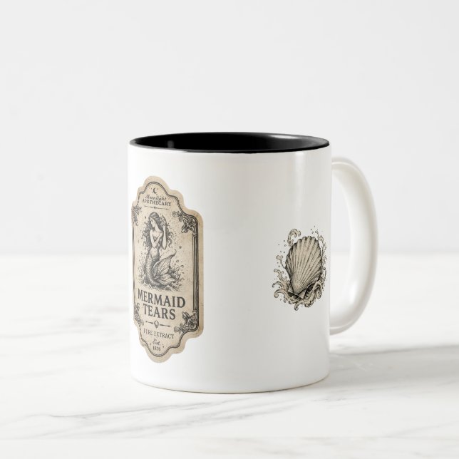 Vintage Witch Apothecary Potion Label Coffee Mug (Front Right)