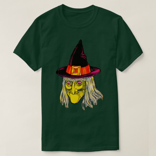 Vintage Witch Decoration T-Shirt (Design Front)