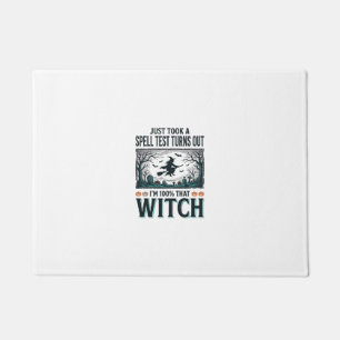 Vintage Witch DNA Humour Halloween Vector Design_1 Doormat