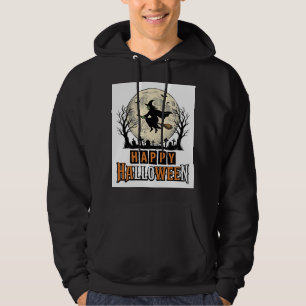 Vintage Witch Happy Halloween Vector Design_1 Hoodie