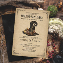 Vintage Witch Hat Elegant Adult Halloween Party 