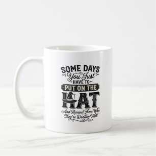 Vintage Witch Hat Funny Halloween Typography Desig Coffee Mug