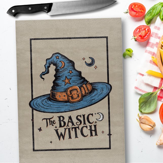Vintage Witch Hat Halloween Glass Cutting Board (Creator Uploaded)