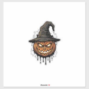 Vintage Witch Hat Pumpkin Halloween Graphic_1