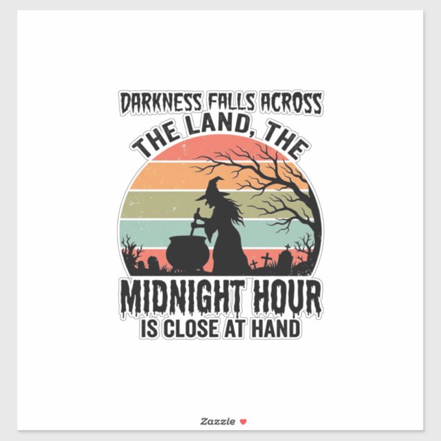 Vintage Witch Midnight Hour Halloween Design_1 (Sheet)