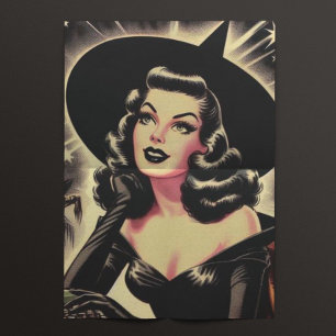 Vintage Witch Pin Up Tissue Paper