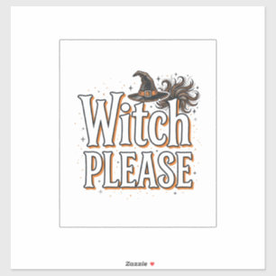 Vintage Witch Please Halloween Vector Design_1