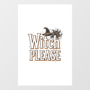 Vintage Witch Please Halloween Vector Design_1 Window Cling