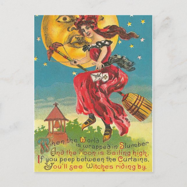 Vintage Witch Postcard (Front)