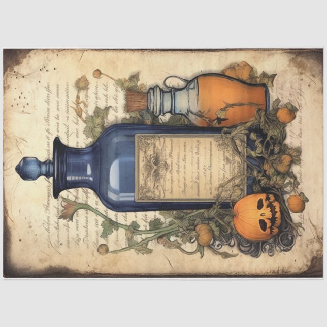 Vintage Witch Potion Design Series 4 Tissue Paper (Front)