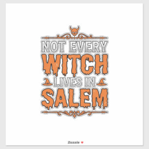 Vintage Witch Salem Halloween Typography Design_1