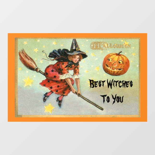 Vintage Witch Window Cling (Sheet)