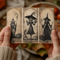 Vintage Witches Old Halloween Decoupage 