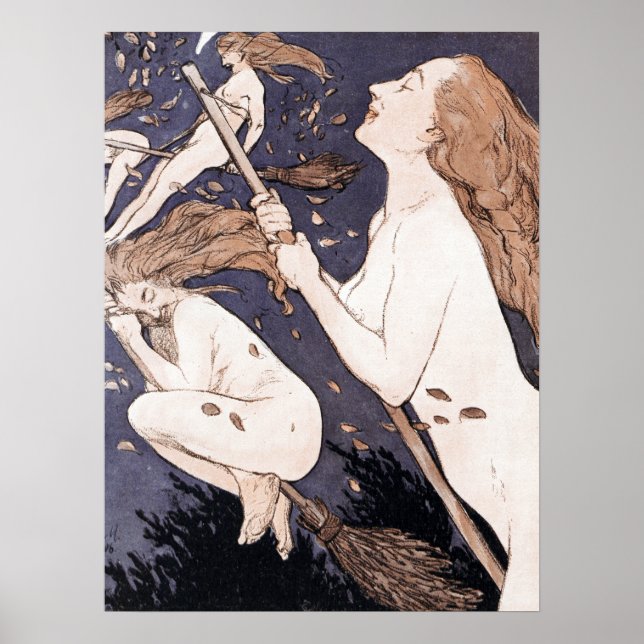 Vintage Witches - Walpurgis by Adolf Munzer Poster (Front)