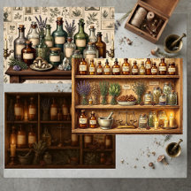 Vintage Witch's Apothecary Renaissance Pharmacy