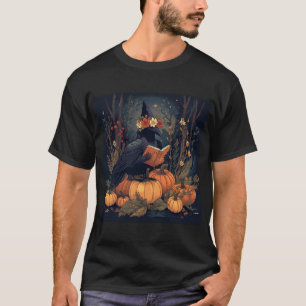 Vintage Witch's Familiar Halloween Graphic Tee
