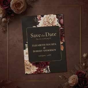 Vintage Witchy Floral Save the Date Invitation