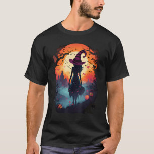 Vintage Witchy Woman Teen Girls Witchcraft Wiccan T-Shirt