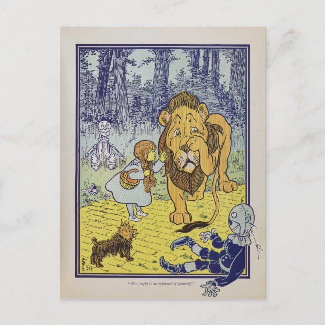 Vintage Wizard of OZ 1900 Postcard (Front)