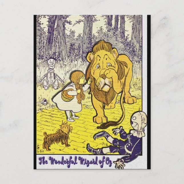 Vintage Wizard of Oz 1st Edition Print Postcard (Front)