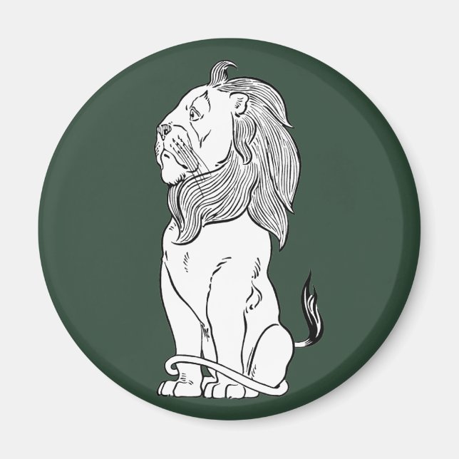 Vintage Wizard of Oz, Brave Cowardly Lion Magnet (Front)