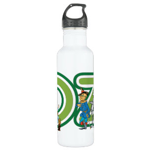 Vintage Wizard of Oz Characters and Text Letters 710 Ml Water Bottle