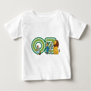 Vintage Wizard of Oz Characters and Text Letters Baby T-Shirt