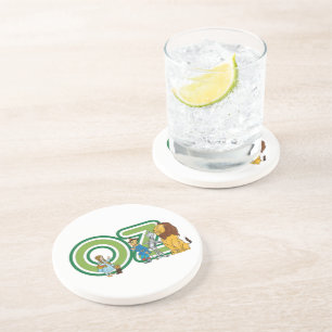 Vintage Wizard of Oz Characters and Text Letters Coaster