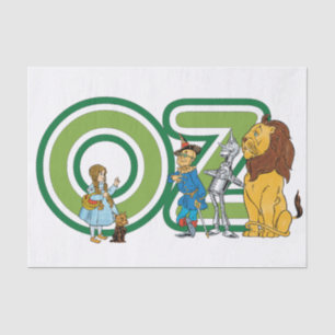Vintage Wizard of Oz Characters and Text Letters Tissue Paper
