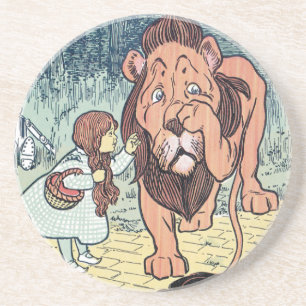Vintage Wizard of Oz Characters, Yellow Brick Road Coaster