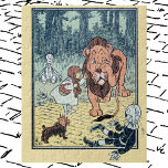 Vintage Wizard of Oz Characters, Yellow Brick Road Jigsaw Puzzle<br><div class="desc">Vintage illustration classic children's fairy tales image by William Wallace Denslow, from the Victorian Era story book The Wonderful Wizard of Oz by L. Frank Baum. Here the Cowardly Lion is crying after the young girl Dorothy has smacked him across his nose after the lion had picked up her pet...</div>