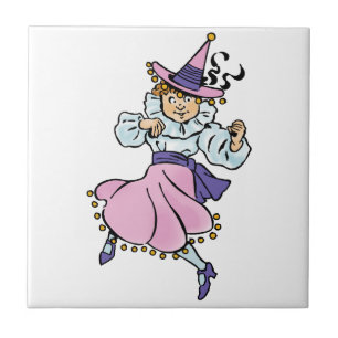 Vintage Wizard of Oz, Cute Dancing Girl Munchkin Tile