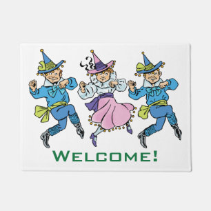 Vintage Wizard of Oz, Cute Dancing Munchkins! Doormat