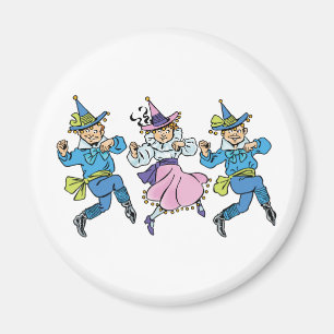 Vintage Wizard of Oz, Cute Dancing Munchkins! Magnet