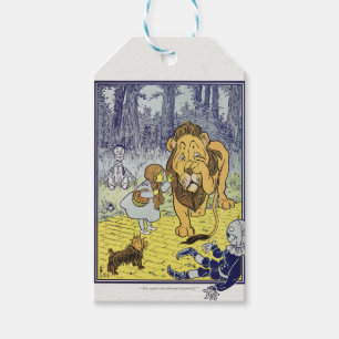 Vintage Wizard of Oz Dorothy and Cowardly Lion Gift Tags