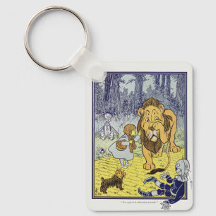 Vintage Wizard of Oz Dorothy and Cowardly Lion Keychain