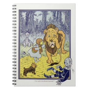 Vintage Wizard of Oz Dorothy and Cowardly Lion Notebook