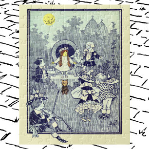 Vintage Wizard of Oz, Dorothy Meets the Munchkins Jigsaw Puzzle