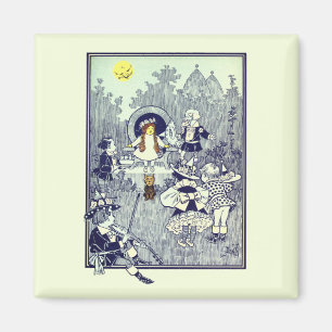 Vintage Wizard of Oz, Dorothy Meets the Munchkins Magnet