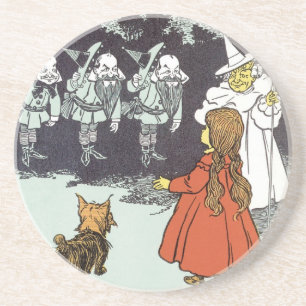 Vintage Wizard of Oz Dorothy Toto Glinda Munchkins Coaster