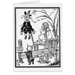 Vintage Wizard of Oz, Dorothy Toto Meet Scarecrow