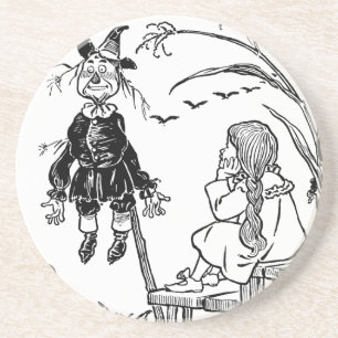 Vintage Wizard of Oz, Dorothy Toto Meet Scarecrow Coaster