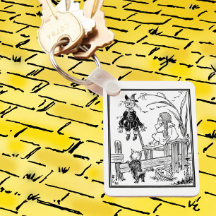 Vintage Wizard of Oz, Dorothy Toto Meet Scarecrow Keychain