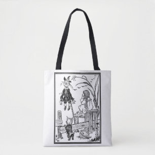 Vintage Wizard of Oz, Dorothy Toto Meet Scarecrow Tote Bag