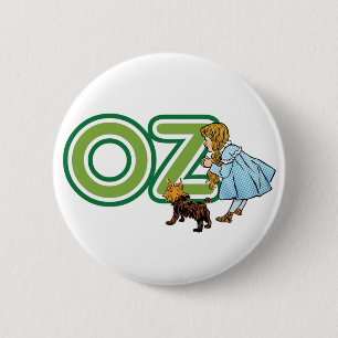 Vintage Wizard of Oz Dorothy Toto with BIG Letters 2 Inch Round Button