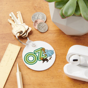 Vintage Wizard of Oz Dorothy Toto with BIG Letters Keychain