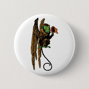 Vintage Wizard of Oz, Evil Flying Monkey Hat 2 Inch Round Button