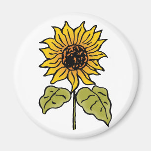 Vintage Wizard of Oz Fairy Tale Sunflower in Bloom Magnet